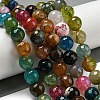 Faceted Natural Agate Beads Strands G-F447-12mm-E-2