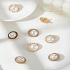 8Pcs 4 Styles Alloy Shank Buttons BUTT-LP0001-29-1