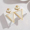 304 Stainless Steel & Acrylic Dangle Stud Earrings for Women EJEW-A164-06A-G-1