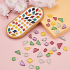 Glitter Glass Cabochons GLAA-FH0001-02C-3