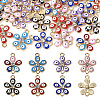 28Pcs 7 Colors Alloy Enamel Connector Charms ENAM-TA0001-87-2