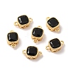 Real 18K Gold Plated Brass Cubic Zirconia Links Connectors KK-M243-04G-01-1