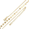 Brass Cable & Flat Sequin Chains Necklaces for Women NJEW-D302-40G-4