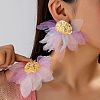 Alloy Cloth Stud Earrings for Women WGD0187-01-1