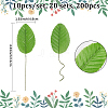 200Pcs Silk Cloth Artificial Leafs AJEW-CN0004-07A-2