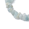 Natural Aquamarine Chips Stretch Bracelets for Women Men BJEW-JB11341-05-4