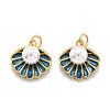 Brass Enamel Pendants X-KK-O140-12G-1