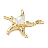 Brass Micro Pave Cubic Zirconia Pendants KK-P326-14G-2