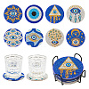 DIY Evil Eye Pattern Coaster Diamond Painting Kits DIY-TAC0016-54-2