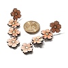 304 Stainless Steel Flower Dangle Stud Earrings EJEW-M074-05P-2