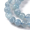 Natural Aquamarine Bead Strands G-J376-23-8mm-A-4