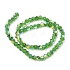 Electroplate Transparent Glass Beads Strands EGLA-K015-18Q-2