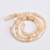 Natural Dyed Yellow Jade Gemstone Bead Strands X-G-R271-6mm-Y17-3