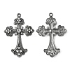 Alloy Rhinestone Cross Big Pendants ALRI-1475-B-RS-1