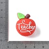 Cartoon Double Sided Apple with Word Thank you Silicone Beads SIL-V001-09A-3