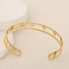304 Stainless Steel Cuff Bangles for Women BJEW-S181-02G-A-1