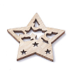 Undyed Wooden Pendants LS-WOOD-S040-23-2