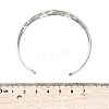Lotus 304 Stainless Steel Open Cuff Bangle for Woman BJEW-M112-01P-2