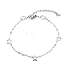 Tarnish Resistant 304 Stainless Steel Cable Chain Anklets X-AJEW-H104-06P-1