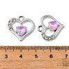 UV Plating Alloy Glass Pendants FIND-K032-11P-3