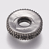 Brass Micro Pave Cubic Zirconia Bead Spacers LS-ZIRC-K074-11A-02B-2