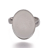 Tarnish Resistant 304 Stainless Steel Finger Rings Components X-STAS-E482-18P-1