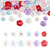  96Pcs 12 Styles Opaque Resin Pave Rhinestone Cabochons RESI-TA0002-33-1