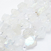 Electroplated Natural Quartz Crystal Beads Strands G-F555-01F-1