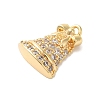 Brass Micro Pave Cubic Zirconia Charms KK-P278-09G-2