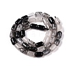 Natural Black Tourmalinated Quartz Beads Strands G-G980-47-3