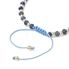 Dyed Natural Malaysia Jade Rondelle Beaded Braided Bead Bracelets BJEW-JB13395-02-4