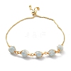 Natural Aquamarine Wrapped Bracelets BJEW-A122-10I-1