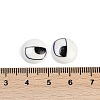 White and Black Flat Round Cartoon Resin Cabochons LS-CRES-Q009-01C-2