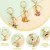  4 Sets Alloy Enamel Pendants Keychains KEYC-NB0001-36-4