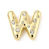 Brass Micro Pave Clear Cubic Zirconia Pendants KK-E093-04G-W-1