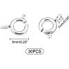30Pcs 304 Stainless Steel Spring Ring Clasps STAS-UN0028-99-4