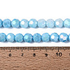 Anti-Tarnish Electroplate Glass Beads Strands EGLA-ZX010-8mm-15-6