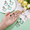 4 Pairs 4 Colors Alloy Dangle Stud Earrings EJEW-ME0001-12-3