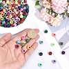 400Pcs 2 Colors Spray Painted Acrylic European Beads SACR-PA0001-28-3