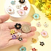 24Pcs 12 Colors Alloy Enamel Pendants FIND-YW0012-10-NR-3