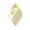 Brass Micro Pave Cubic Zirconia Pendants KK-P294-28G-04-1
