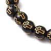 2Pcs 2 Colors Acrylic Beads Stretch Bracelets BJEW-JB110106-4