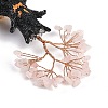 Halloween Theme Natural Rose Quartz Chips Tree of Life Decorations DJEW-B013-02I-2