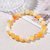 7MM Natural Yellow Shell Round Beaded Stretch Bracelets SH-CBACA76-18C-2