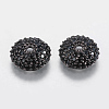 Brass Micro Pave Cubic Zirconia Bead Cap ZIRC-E138-04B-1