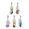 Natural & Synthetic Mixed Gemstone Chip Beads Pendant Decorations HJEW-JM02125-1