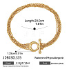 304 Stainless Steel Pave Clear Cubic Zirconia Multi-strand Cable Chain Bracelets with OT Clasps for Women WG78484-01-2