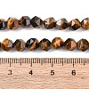 Faceted Natural Tiger Eye Beads Strands G-K066-01-6mm-01-3