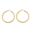 304 Stainless Steel Twist Hoop Earrings EJEW-Q011-16G-2