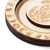 Flat Round Wood Bracelet Display Trays BDIS-G010-01C-3